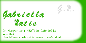 gabriella matis business card
